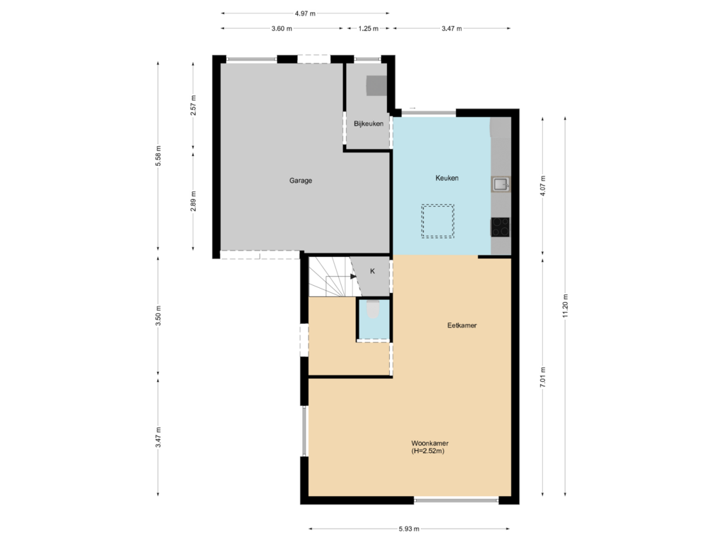 Bekijk plattegrond van First floor van Zuiderstraat 17