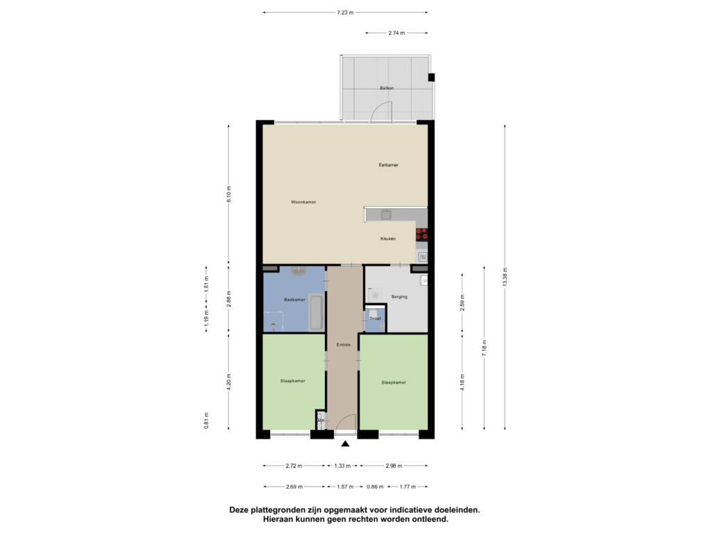 Bekijk plattegrond van Appartement van Wilgenstraat 13-11