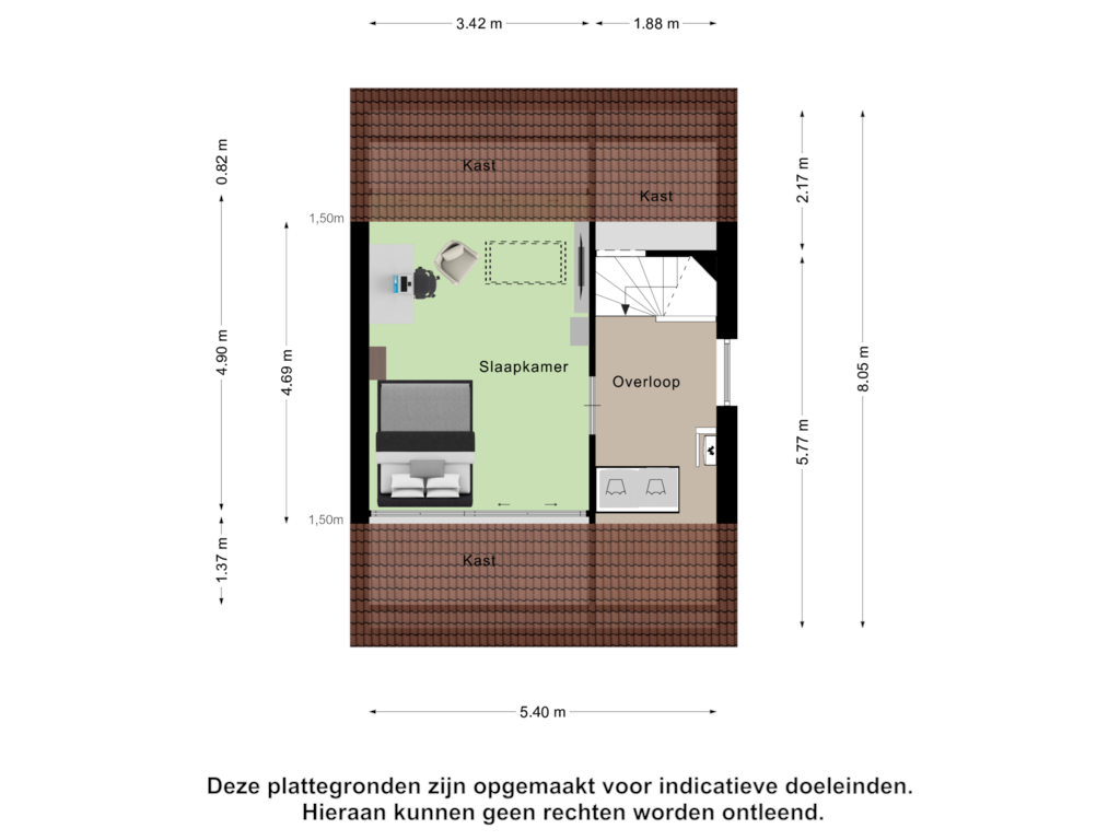 Bekijk plattegrond van Tweede Verdieping van De Schutsboom 10