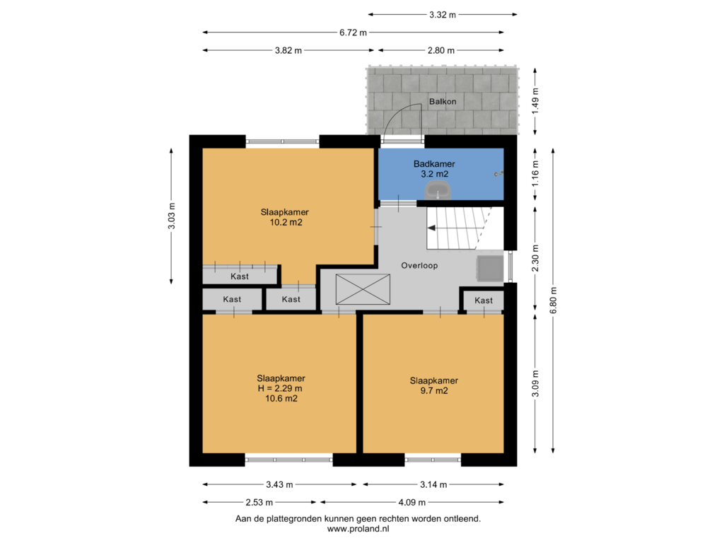 Bekijk plattegrond van 1e Verdieping van Prinsenstraat 4