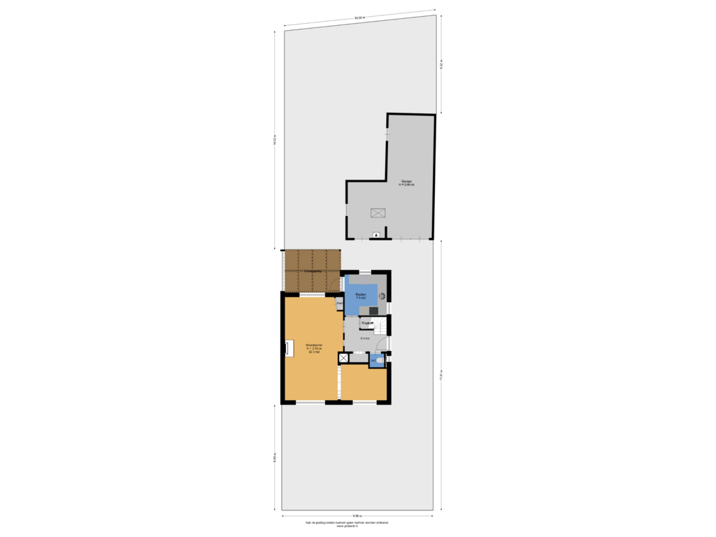 Bekijk plattegrond van Begane Grond Met Kavel van Prinsenstraat 4