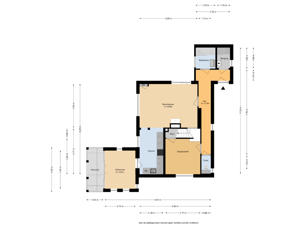 View floorplan of Begane grond of Krachtighuizerkern 24