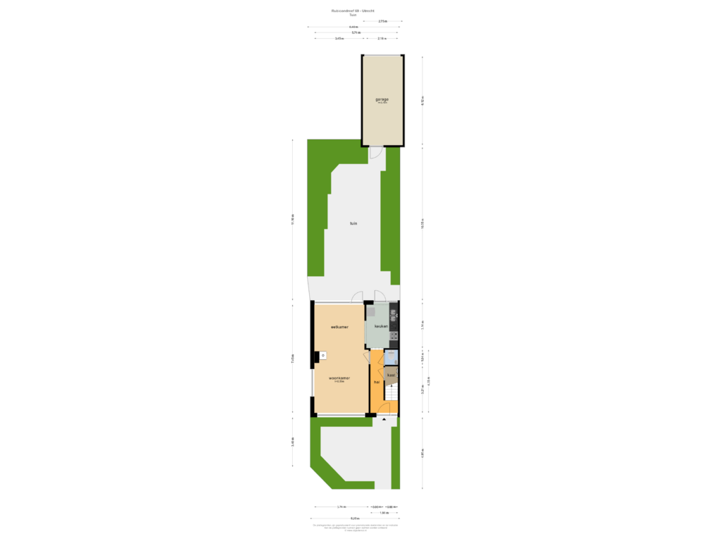 Bekijk plattegrond van TUIN van Rubicondreef 69