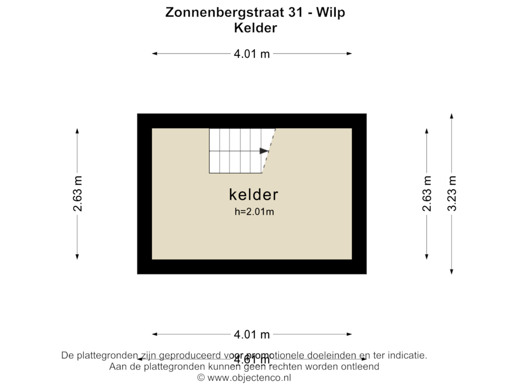 View floorplan of Kelder of Zonnenbergstraat 31