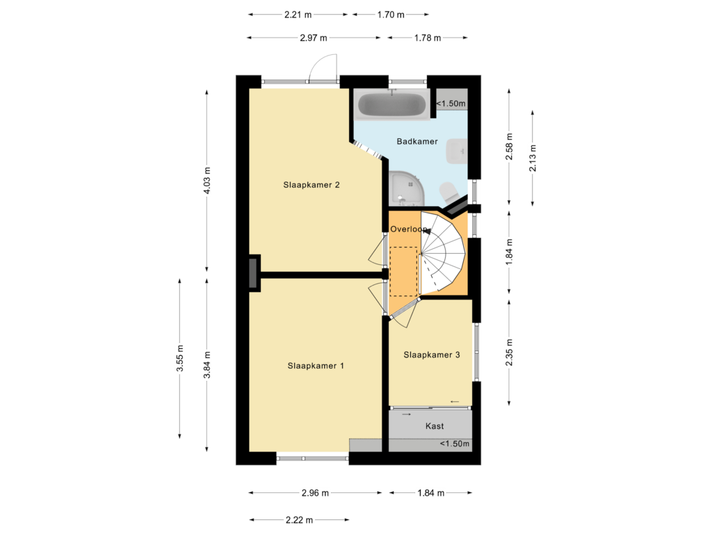 Bekijk plattegrond van Eerste verdieping van Beckeringhstraat 14