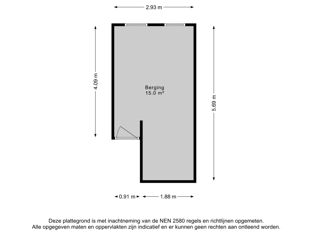 Bekijk plattegrond van Berging van Prins Bernhardlaan 28