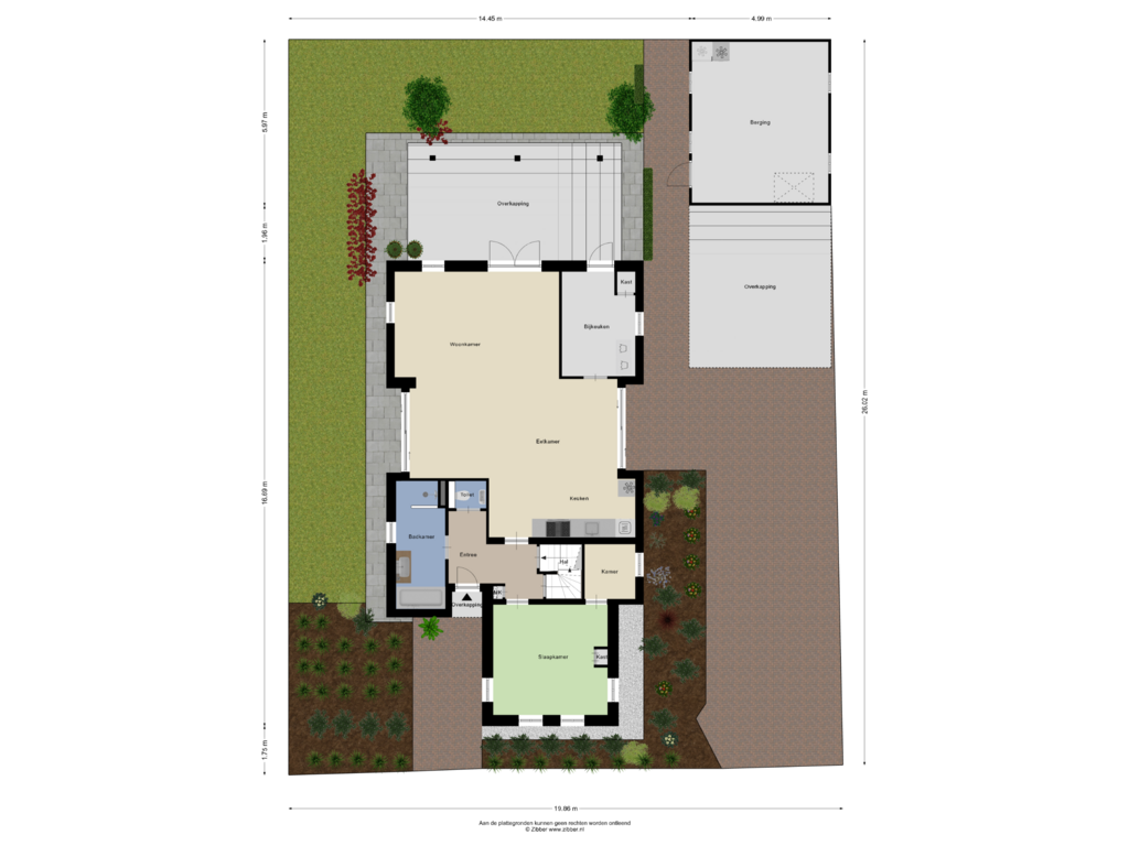 Bekijk plattegrond van Begane Grond _ Tuin van Leeksterweg 49