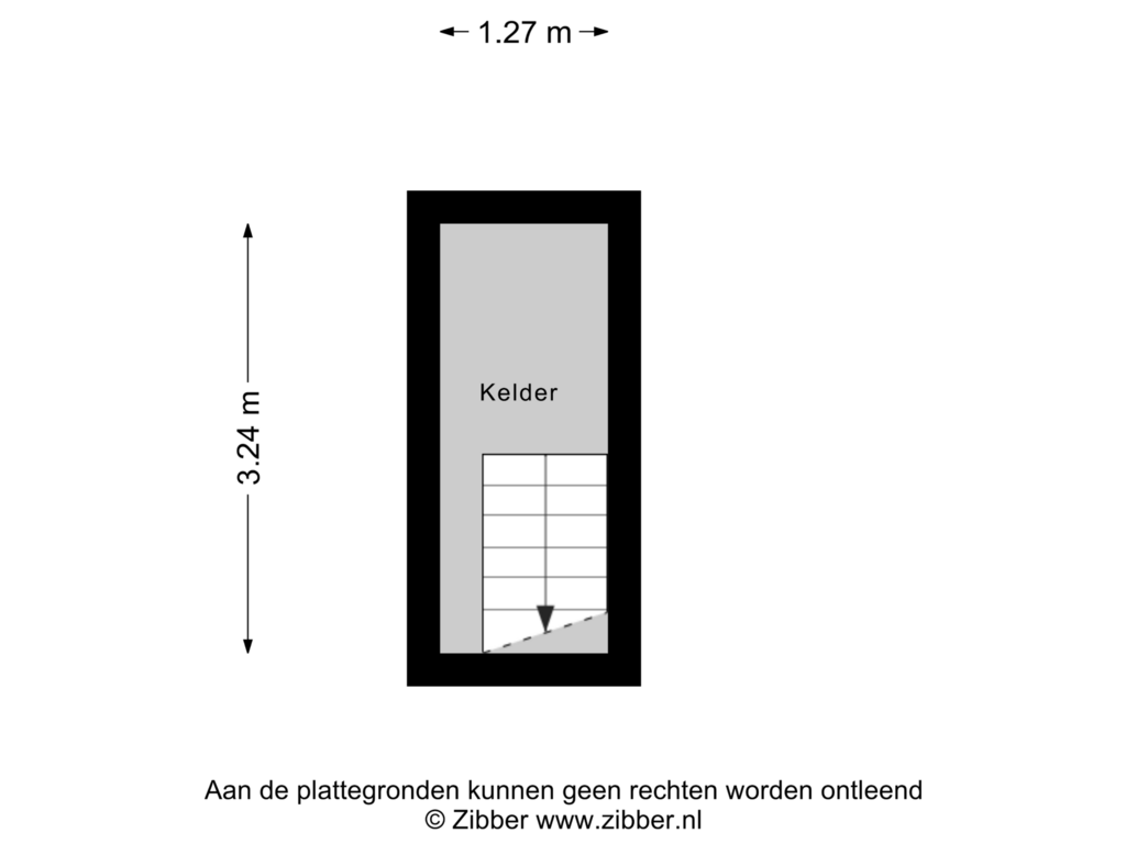 Bekijk plattegrond van Kelder van Leeksterweg 49