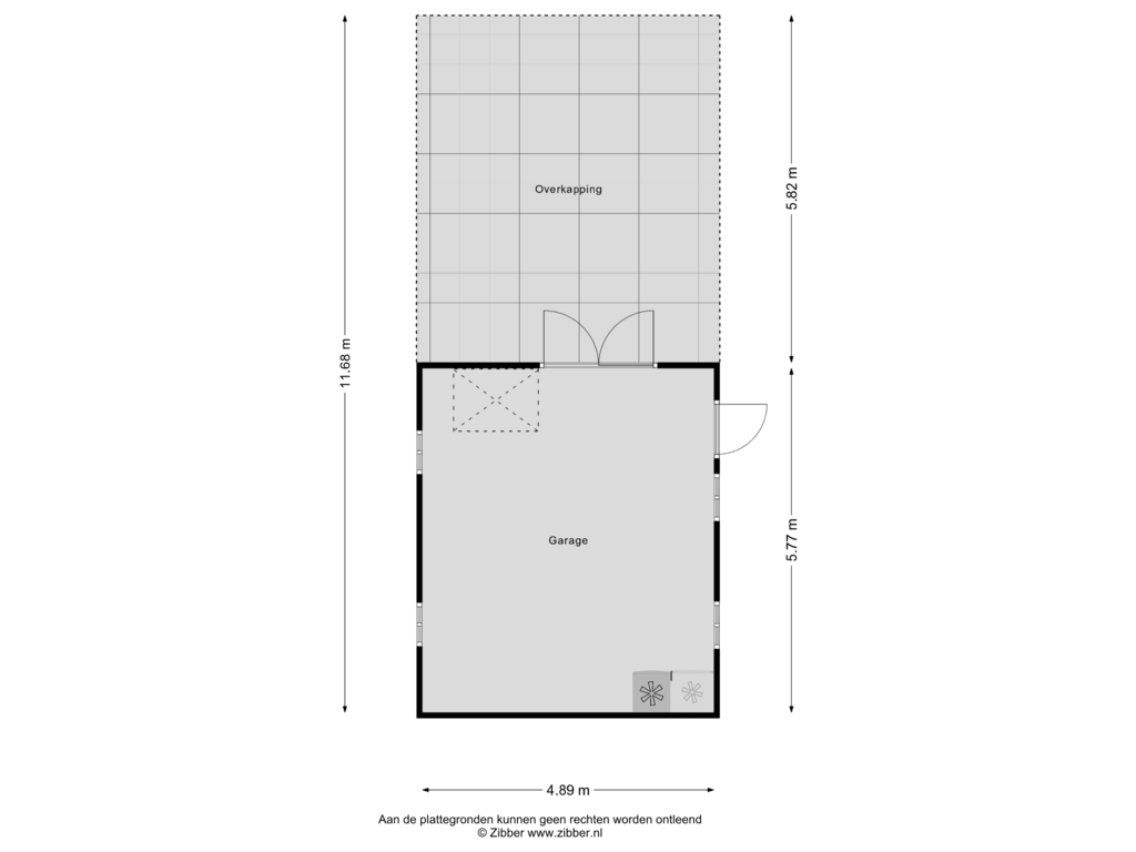 Bekijk plattegrond van Garage van Leeksterweg 49