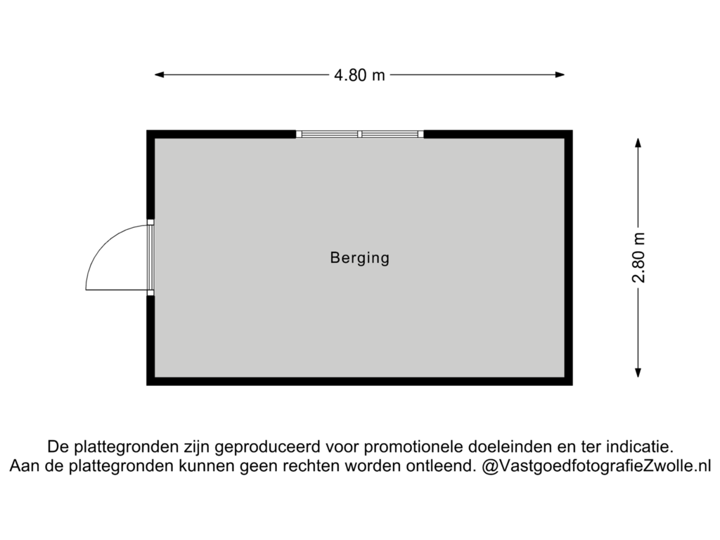 View floorplan of Berging of Boswalstraat 19