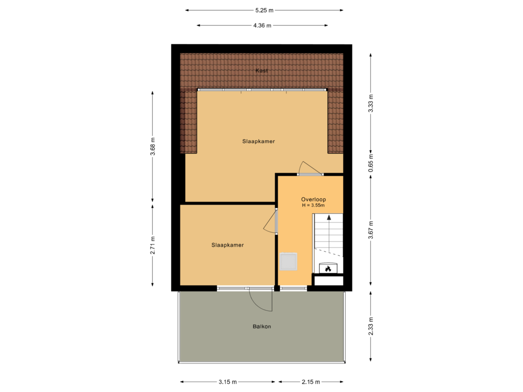 Bekijk plattegrond van Tweede verdieping van Schierstins 3