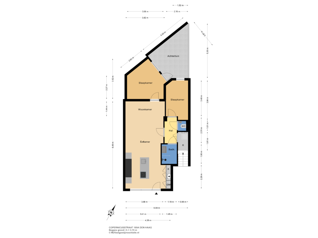 View floorplan of Begane grond of Copernicusstraat 189-A