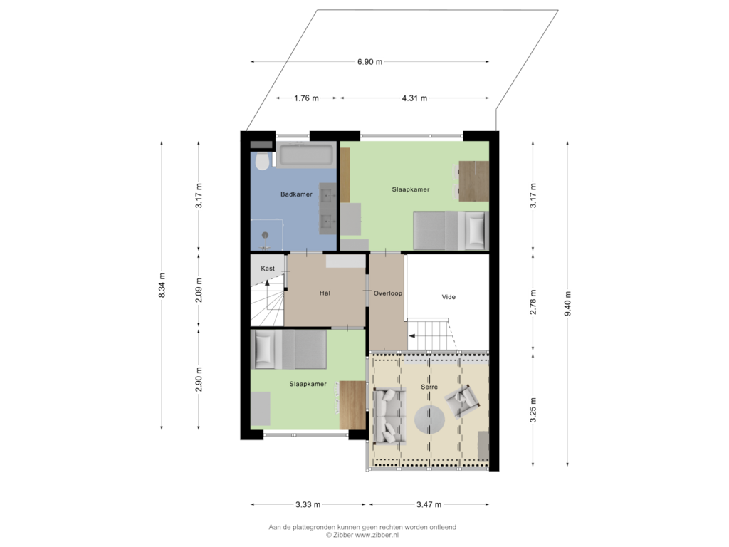 Bekijk plattegrond van Eerste Verdieping van Grassavanne 30