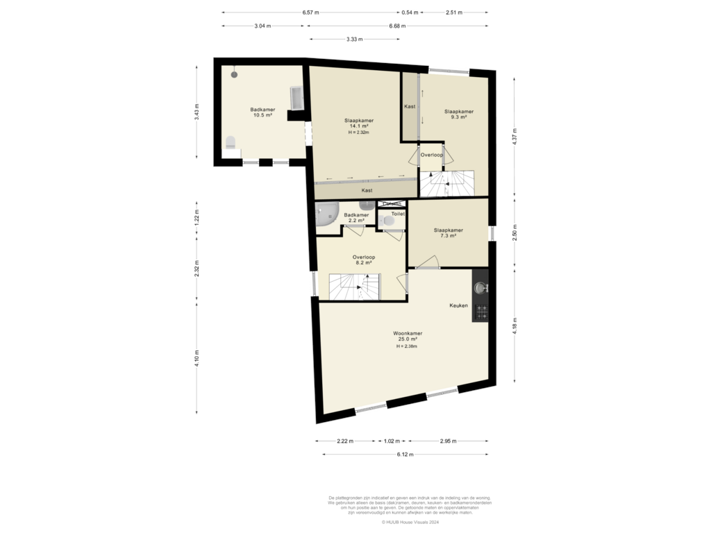 Bekijk plattegrond van Eerste verdieping van Dokter Hermansstraat 30-A