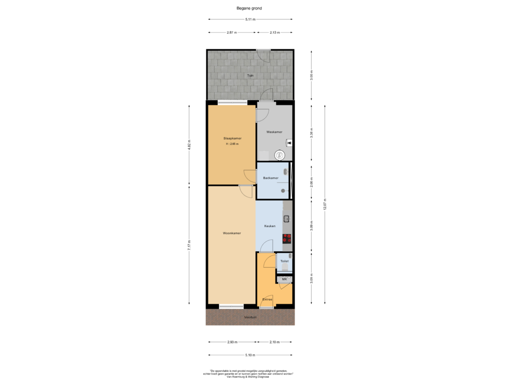 View floorplan of Begane grond of Fort Heemstedestraat 67