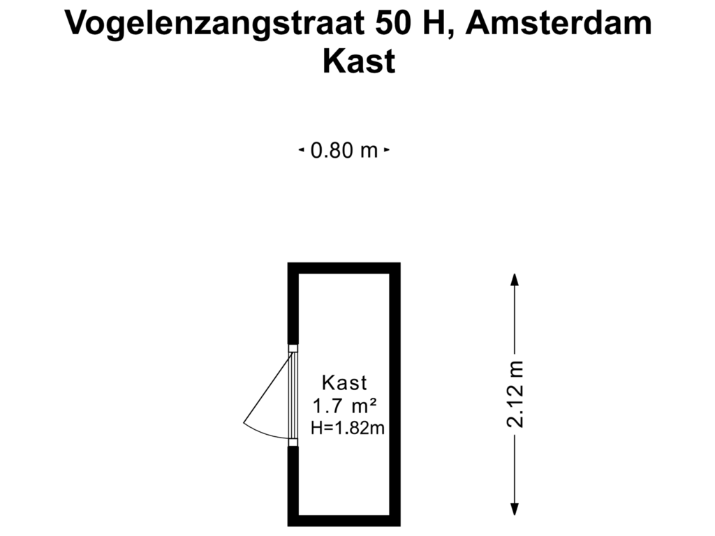 Bekijk plattegrond van Kast van Vogelenzangstraat 50-H