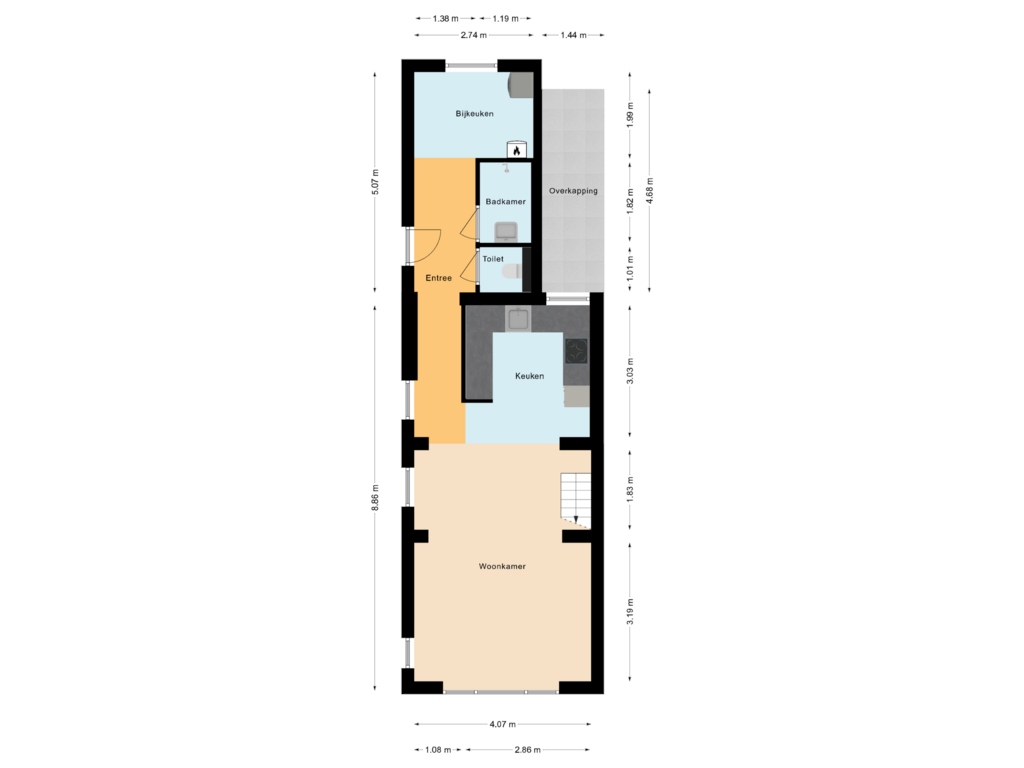 View floorplan of Begane grond of Bentinckslaan 47