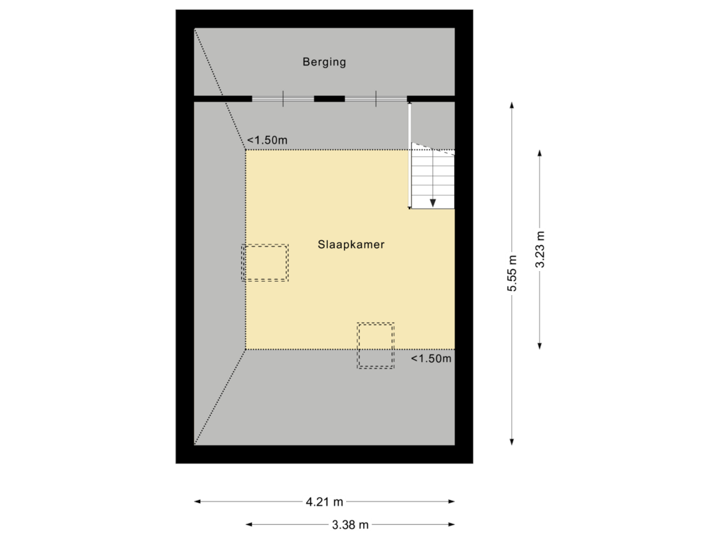 View floorplan of Eerste verdieping of Bentinckslaan 47