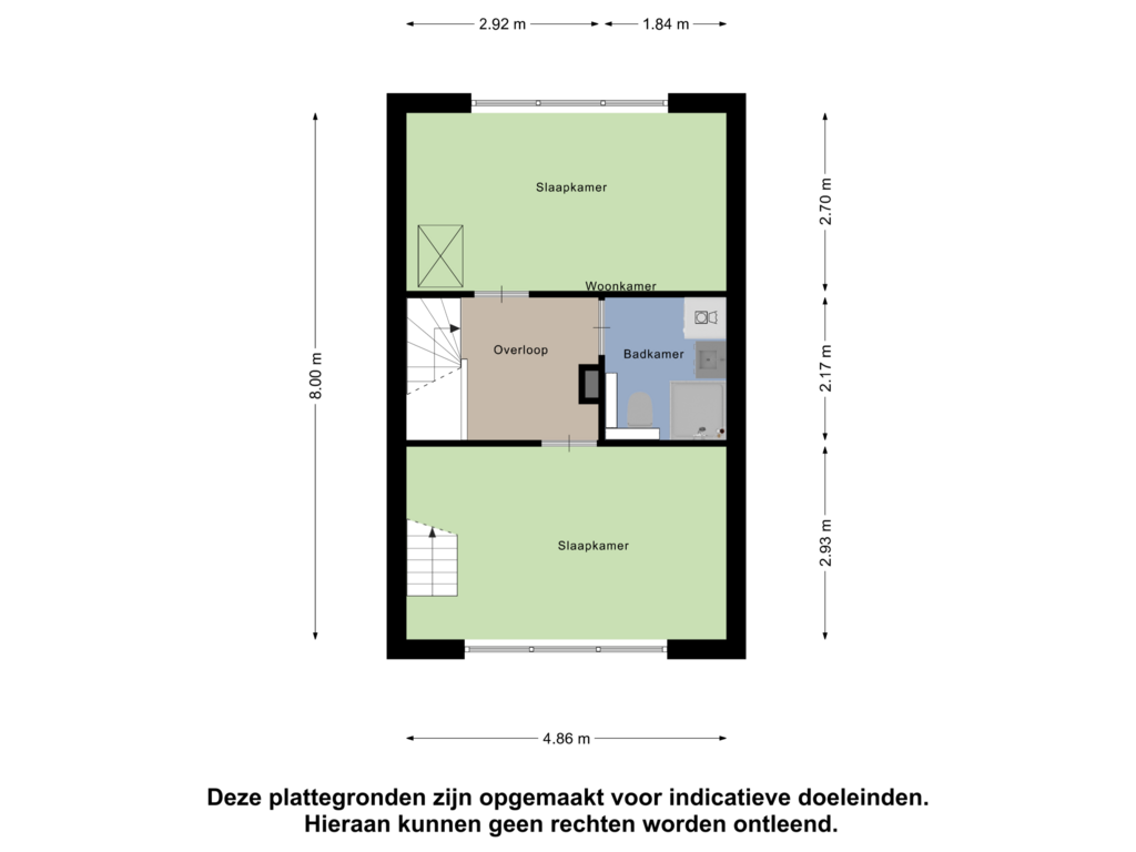 View floorplan of Eerste Verdieping of Februaristraat 87