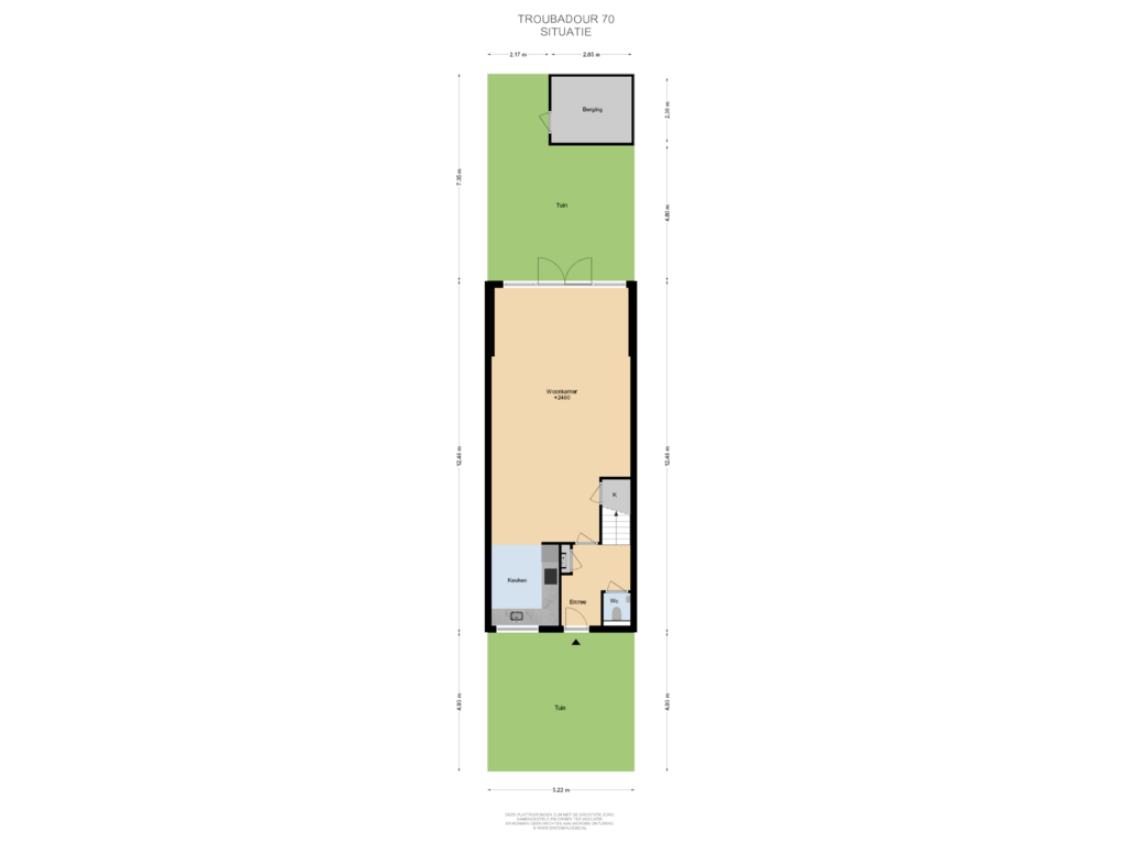 Bekijk plattegrond van Situatie van Troubadour 70