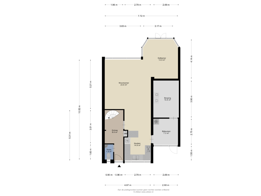 Bekijk plattegrond van Begane Grond van Griffioenlaan 4