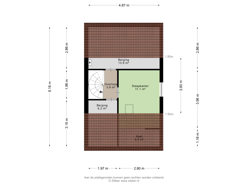 Bekijk plattegrond van Tweede Verdieping van Griffioenlaan 4