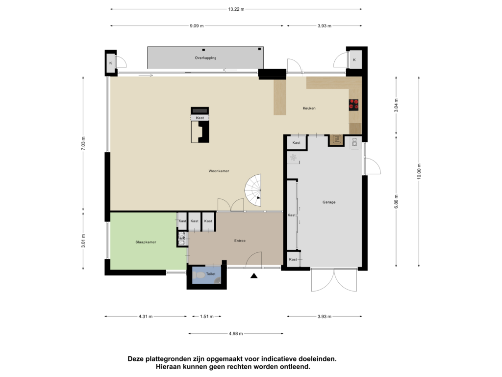 View floorplan of Begane Grond of van Wassenhovenstraat 8