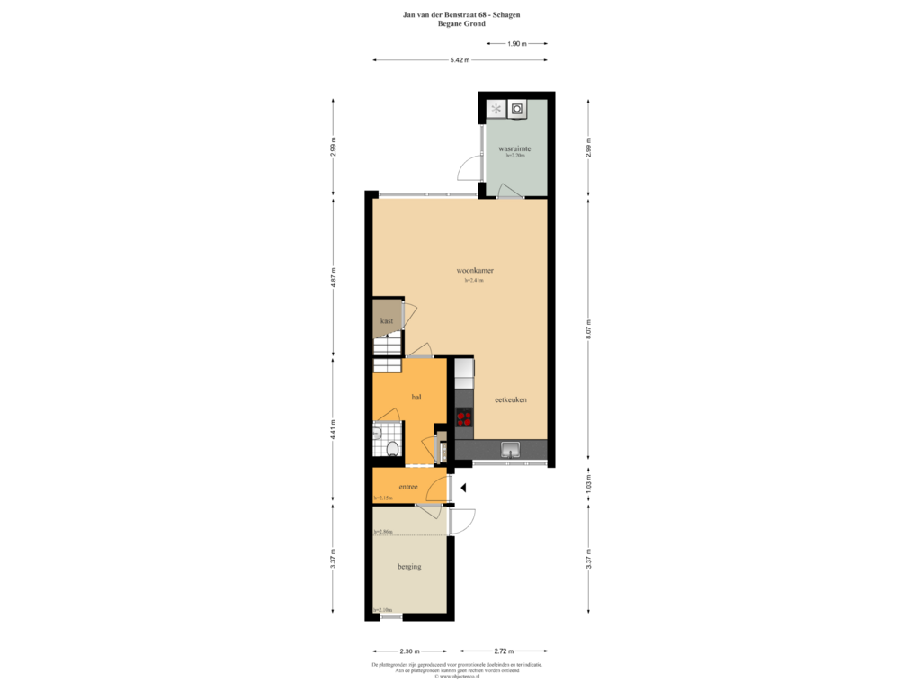 Bekijk plattegrond van Begane Grond van Jan van der Benstraat 68