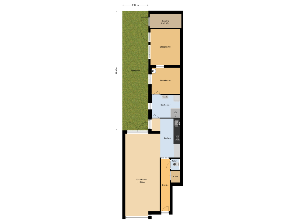 Bekijk plattegrond van Situatie van Linnaeusstraat 23