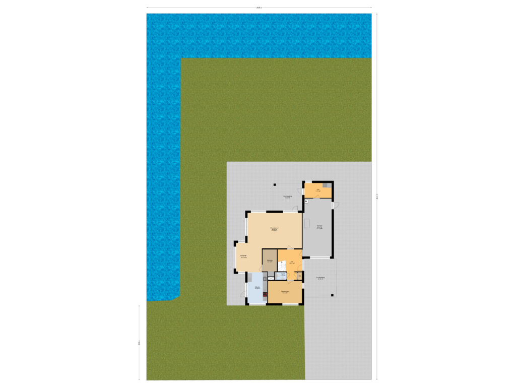 Bekijk plattegrond van Situatie van Blitsaerderleane 25