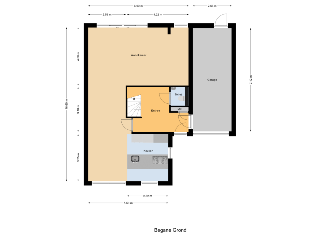 View floorplan of Begane Grond of Atalanta 74