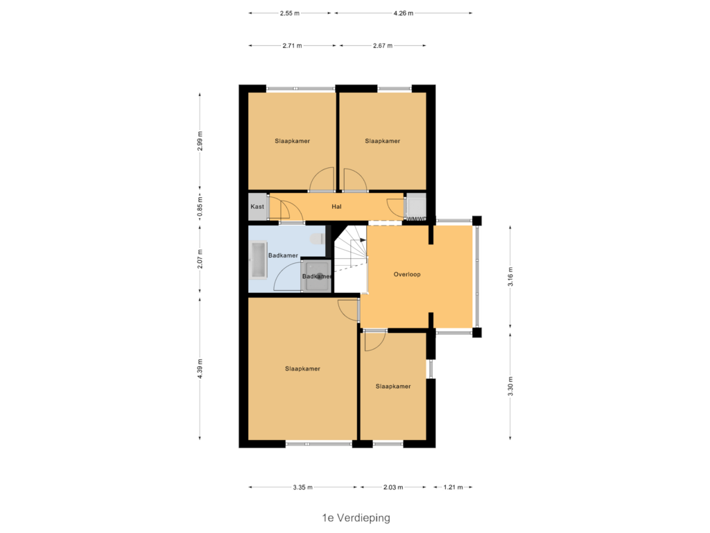 View floorplan of 1e Verdieping of Atalanta 74