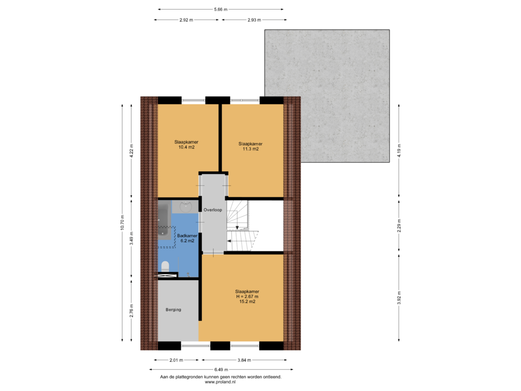 Bekijk plattegrond van 1e Verdieping van De Strânljip 3