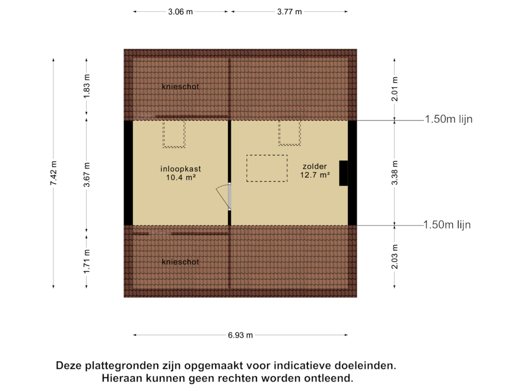 View floorplan of 2e verdieping of Tulpenlaan 29