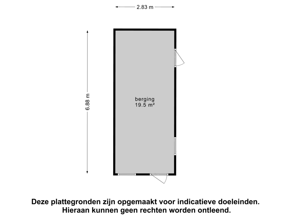 View floorplan of berging of Tulpenlaan 29