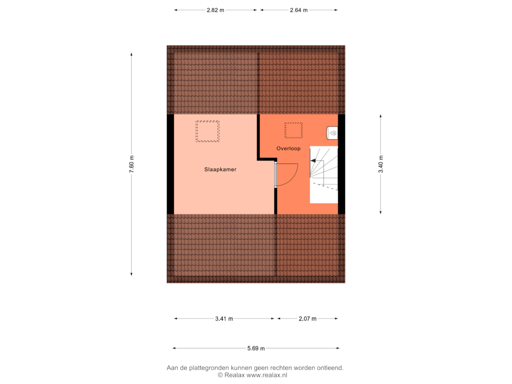 View floorplan of Verdieping 2 of Mr. G. Vixseboxsestraat 37