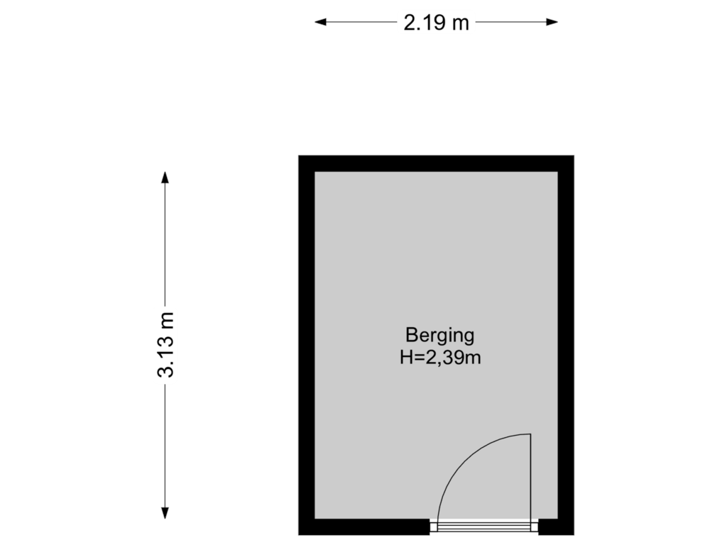 Bekijk plattegrond van Berging van Wulfert Floorlaan 46