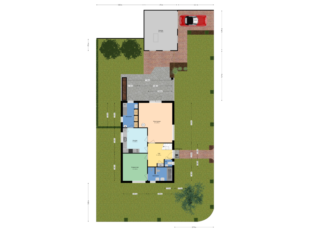 View floorplan of Situatie of Vlierbessenlaan 65