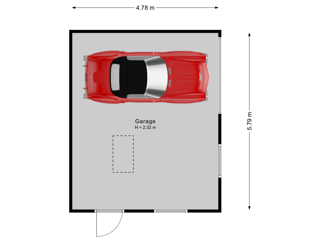 View floorplan of Garage of Vlierbessenlaan 65