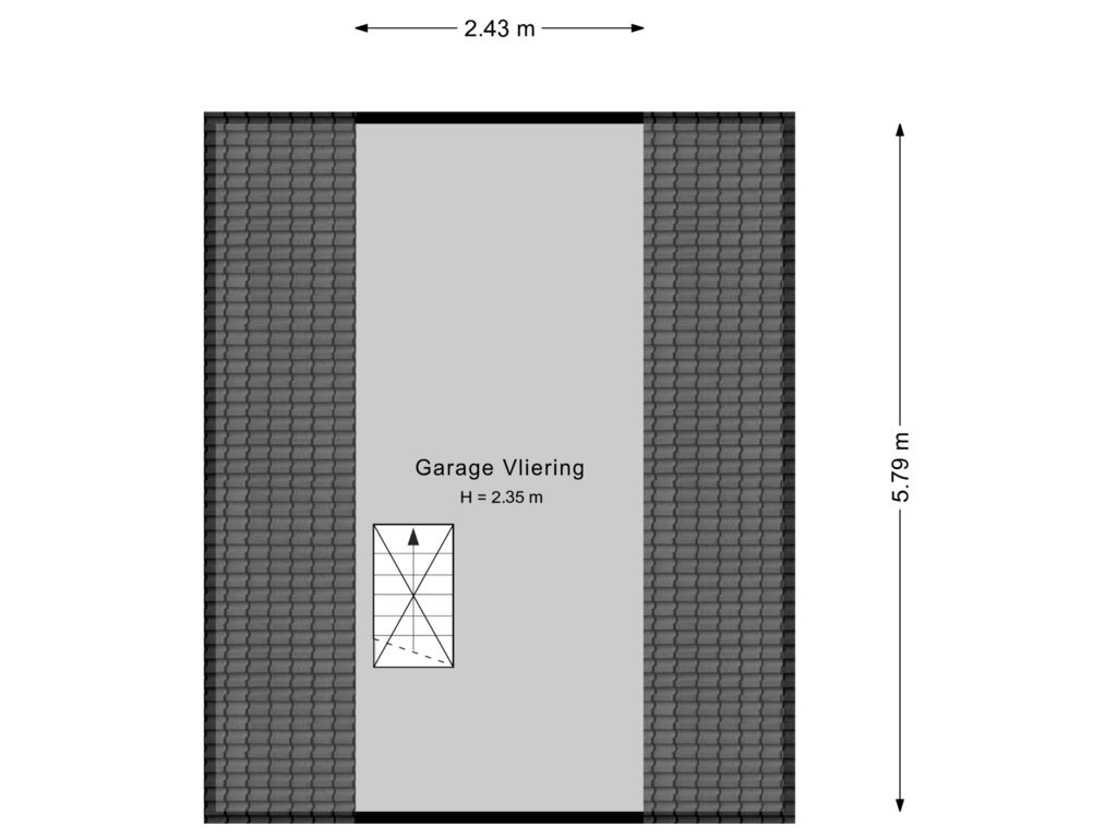 View floorplan of Garage vliering of Vlierbessenlaan 65