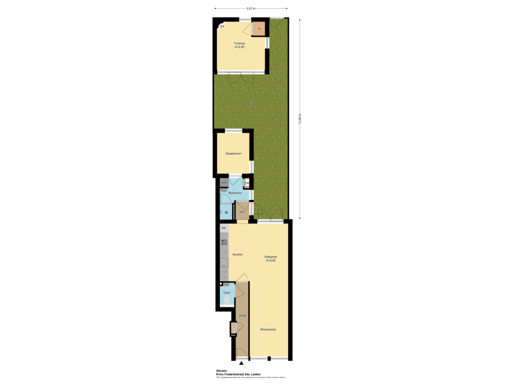 Bekijk plattegrond van Situatie van Prins Frederikstraat 24-A