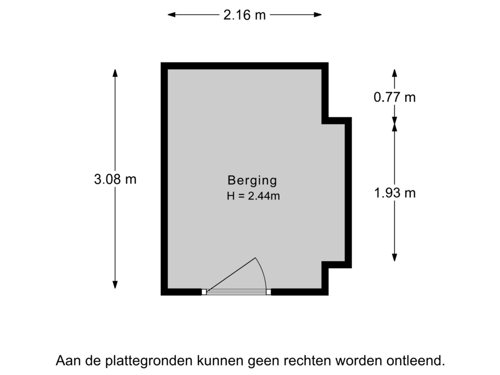 Bekijk plattegrond van Berging van Akeleistraat 34-D