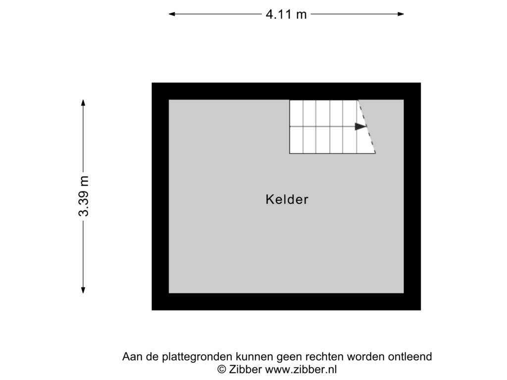 Bekijk plattegrond van Kelder van Hoogeindseweg 21