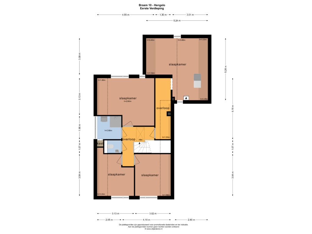 View floorplan of EERSTE VERDIEPING of Braam 10