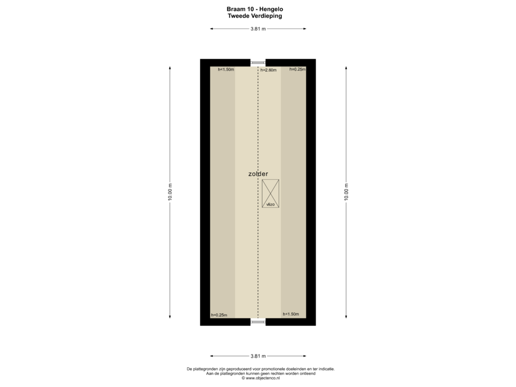 View floorplan of TWEEDE VERDIEPING of Braam 10