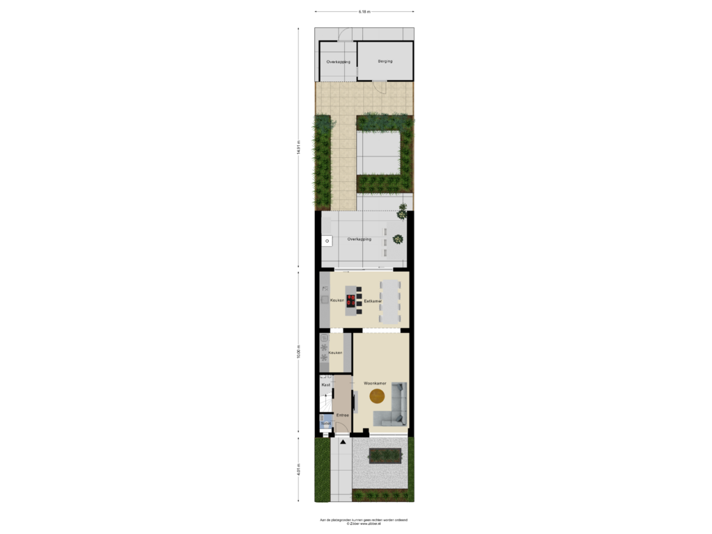 Bekijk plattegrond van Begane grond_tuin van Burgemeester van Hooffln 40