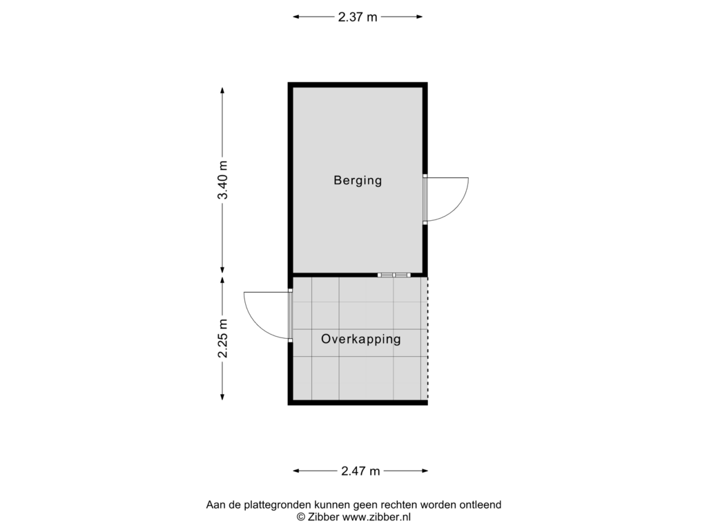 Bekijk plattegrond van Berging van Burgemeester van Hooffln 40