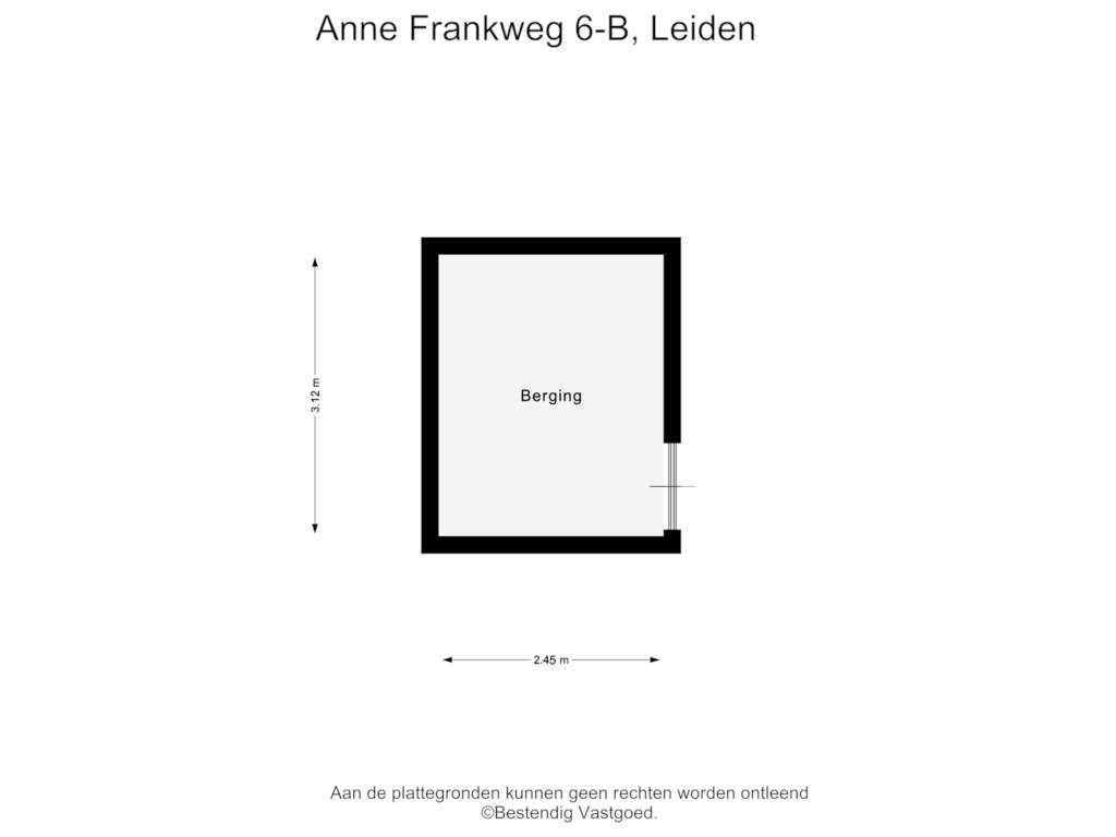 Bekijk plattegrond van Berging van Anne Frankweg 6-B