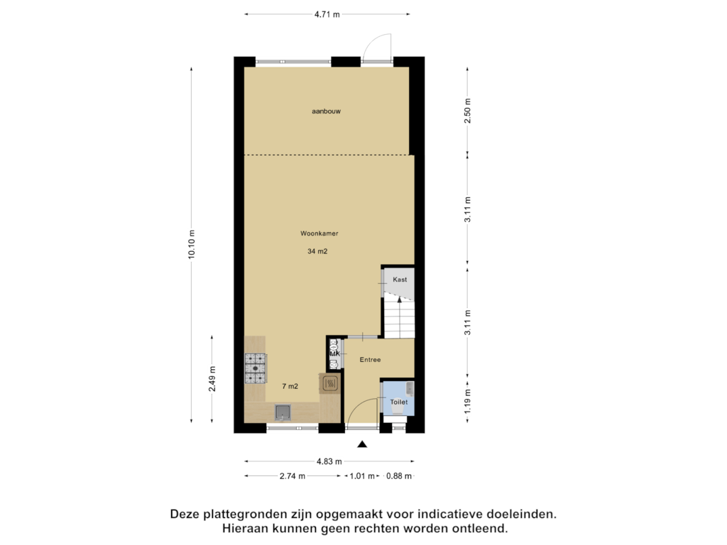 Bekijk plattegrond van Begane Grond van Heul 2