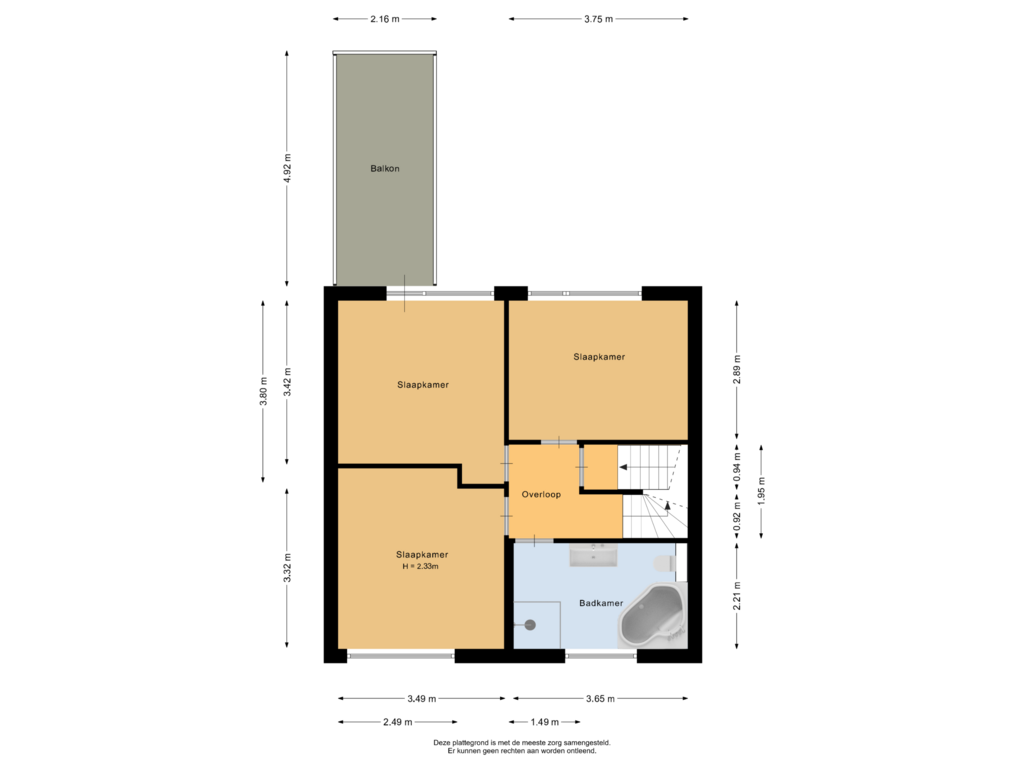 Bekijk plattegrond van Eerste verdieping van Rondo 62